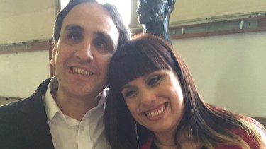 Pablo Lecuona y su esposa visitaron Bariloche, junto a sus dos pequeños hijos. Foto: gentileza