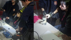 Intentó tirar la cadena, pero quedó atrapada y tuvieron que salvarla los bomberos de Centenario 