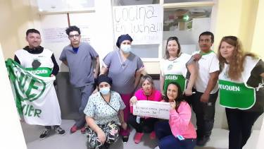Desde el viernes, solo se cocina a los pacientes en el hospital de Plottier. Foto: Gentileza Facebook ATE Verde y Blanca Plottier. 