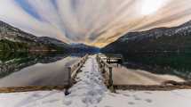 Imagen de Llegó hasta Lago Hermoso y así lo encontró: «lleno de nieve, espejado, superlativo»
