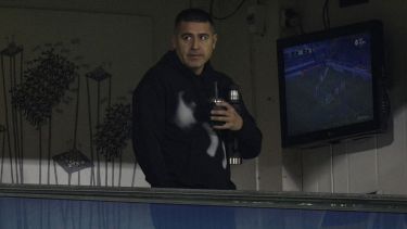 Juan Román Riquelme en La Bombonera, en el partido del domingo que Boca le ganó a River. 