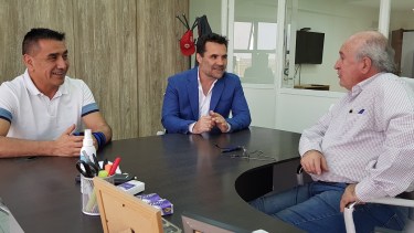 Ramón Rioseco, Darío Martínez y Oscar Parrilli se reunieron para resolver la interna abierta del Frente de Todos (Gentileza )