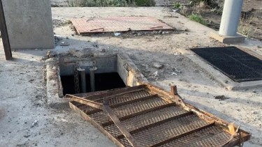 Así fue hallada la estación elevadora de la capital rionegrina.