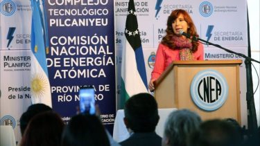 El acto de CFK en Pilcaniyeu, el 30 de noviembre de 2015.