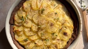 Tarta de ricotta y papas apta celíacos