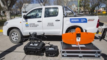 Presentación de drones en Parque Central. foto: gentileza