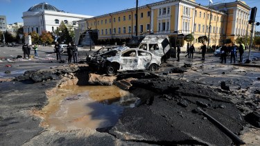 Ucrania informa de al menos 11 muertos en ola de bombardeos rusos. Foto: AFP/Télam 