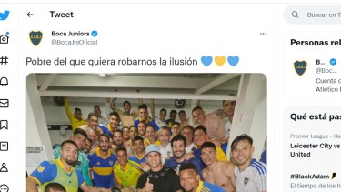 La publicación de Boca en respuesta a lo que había subido la cuenta de Racing. 