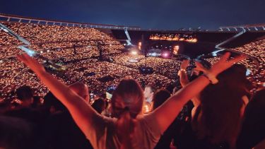 Coldplay brindó el primero de sus diez shows en Argentina. Foto: Gentileza Twitter @SoyAndresIV