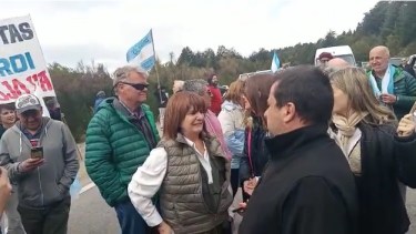La exministra de Seguridad Patricia Bullrich en la manifestación.