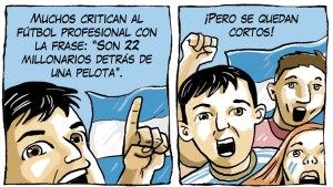 «Detrás de la pelota», la tira de Chelo Candia de hoy es Mundial