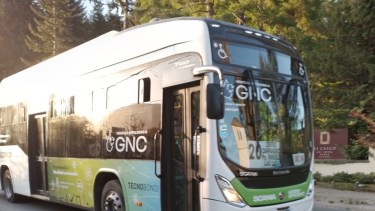 La unidad de prueba que circula en la Línea 20 de Bariloche es diferente al resto de la flota de Mi Bus.  