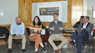 El Secretario de Minería de Río Negro, Joaquín Aberastain Oro, explicó el trabajo que se viene desarrollando desde la provincia. Foto: José Mellado. 