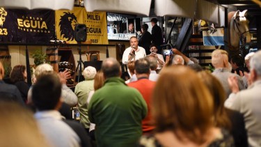 Eguía organizó un acto con sus simpatizantes en el Bajo de la capital. Foto: archivo.