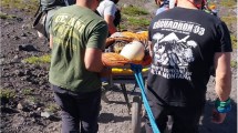 Imagen de Video: rescataron a una mujer herida en el volcán Lanín 
