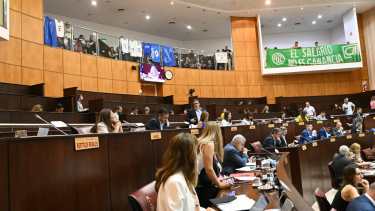 Representantes de los sindicatos estatales participaron de la sesión en el recinto. Foto: Florencia Salto.