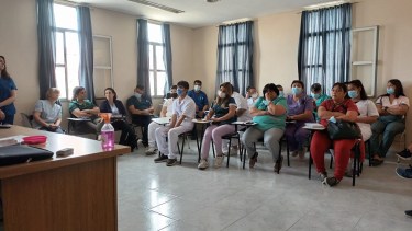 La charla se realizó en el hospital Zatti. Foto: gentileza.