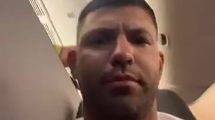 Imagen de El Kun Agüero y un vuelo de terror, lleno de hinchas brasileros