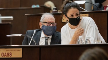 Junto a Montecinos, Gass criticó a Quiroga por no hacerlos participar de la elección del representante de JxC en Magistratura. (ARchivo Legislatura).-