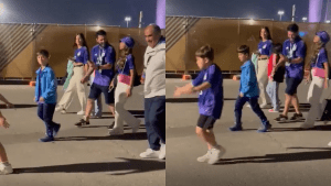 «¿Qué mirás, bobo?»: Antonela Roccuzzo «imitó» a Messi y fue viral en redes