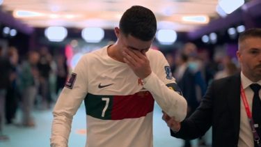 La tristeza de Cristiano tras la eliminación de Portugal.