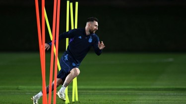 Ultima practica de la selección nacional Argentina previa al encuentro con Croacia - Foto: Télam, Luna Maximiliano.