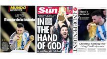 Imagen de Argentina Campeón y «Messi en la mano de Dios»: así lo mostraron los diarios del mundo
