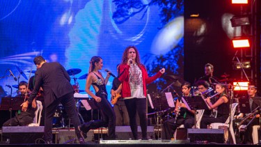 Los artistas comenzaron sus ensayos "dinámicos" el domingo 15, para poder brindar un show único. Foto: Juan Thomes.