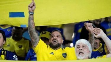 Di Zeo y Mauro Martín juntos: los barras de Boca en Abu Dhabi