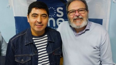 El legislador sanantoniense Luis Noale junto al  presidente del bloque Unidad Ciudadana, Daniel Belloso. Foto Gentileza