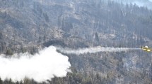 Imagen de Sigue activo el incendio en El Hoyo, pero bajan el nivel de alerta para la población
