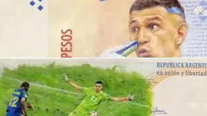 Crearon un billete en homenaje al Dibu Martínez y se viralizó en las redes