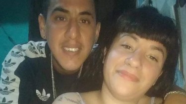 Verónica Analía González, la víctima, y el prófugo por el femicidio, Brian Alexis Baigorria. 