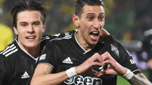 Europa League: un Di María encendido le dio el pase a octavos a la Juventus, donde también está la Roma de Dybala y el United de Licha Martínez