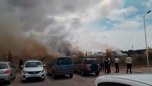 Trabajan en Villa Gesell para controlar un incendio en la zona de bosques