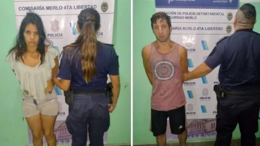 Los padres detenidos por el matrato de la menor de Merlo. 