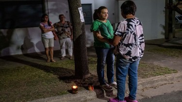 La madre de Fernando Báez Sosa agradeció la vigilia en honor a su hijo. Foto Gentileza.