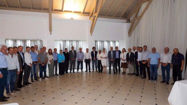 La reunión de los intendentes bonaerenses con los funcionarios nacionales, entre ellos Massa y Fernández. 