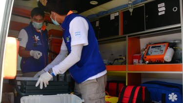 El equipo del Siarme trasladó al menor herido al hospital Zatti, pero no fue posible salvarle la vida. Foto Archivo.