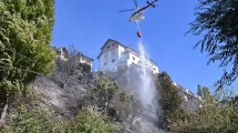Imagen de Un incendio en un terreno generó alarma en Bariloche y afectó una casa