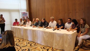 Los candidatos de Unidad Popular en Río Negro y Neuquén tuvieron un encuentro programático en Cipolletti, al que asistió Claudio Lozano.