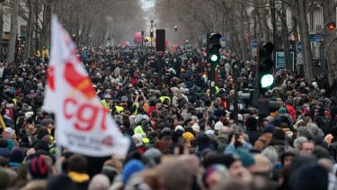 Según los sindicatos, participaron más de tres millones en la huelga de hoy