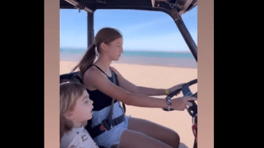 La imprudencia de Nicole Neumann: mostró a su hija de 12 años manejando. 