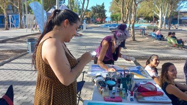 Pintalago, la actividad que reunió a 35 artistas. (Foto: Gentileza)