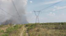 Imagen de Un incendio de pastizales generó el gran apagón