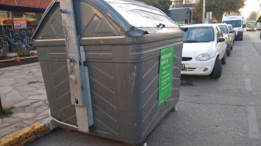 Un hombre que se refugiaba en un contenedor de residuos en Moreno casi Quaglia murió en marzo. Foto: archivo