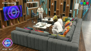 Santiago del Moro cenó con Marcos, Julieta y Nacho antes de la final de Gran Hermano. Foto: Captura Telefé