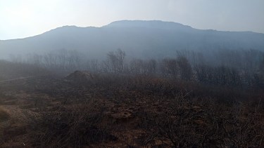 El incendio está controlado, pero no extinto. Foto: https://www.facebook.com/adriantorrespister