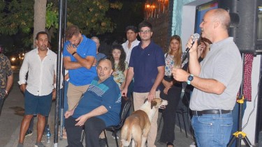 El legislador Juan Martín encabezó el acto en Valle Medio. Foto: gentileza.
