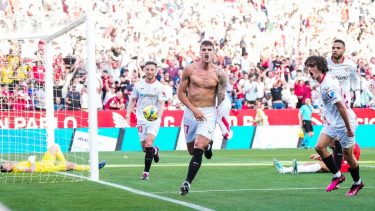 Lamela metió el gol del triunfo en el Sevilla.
